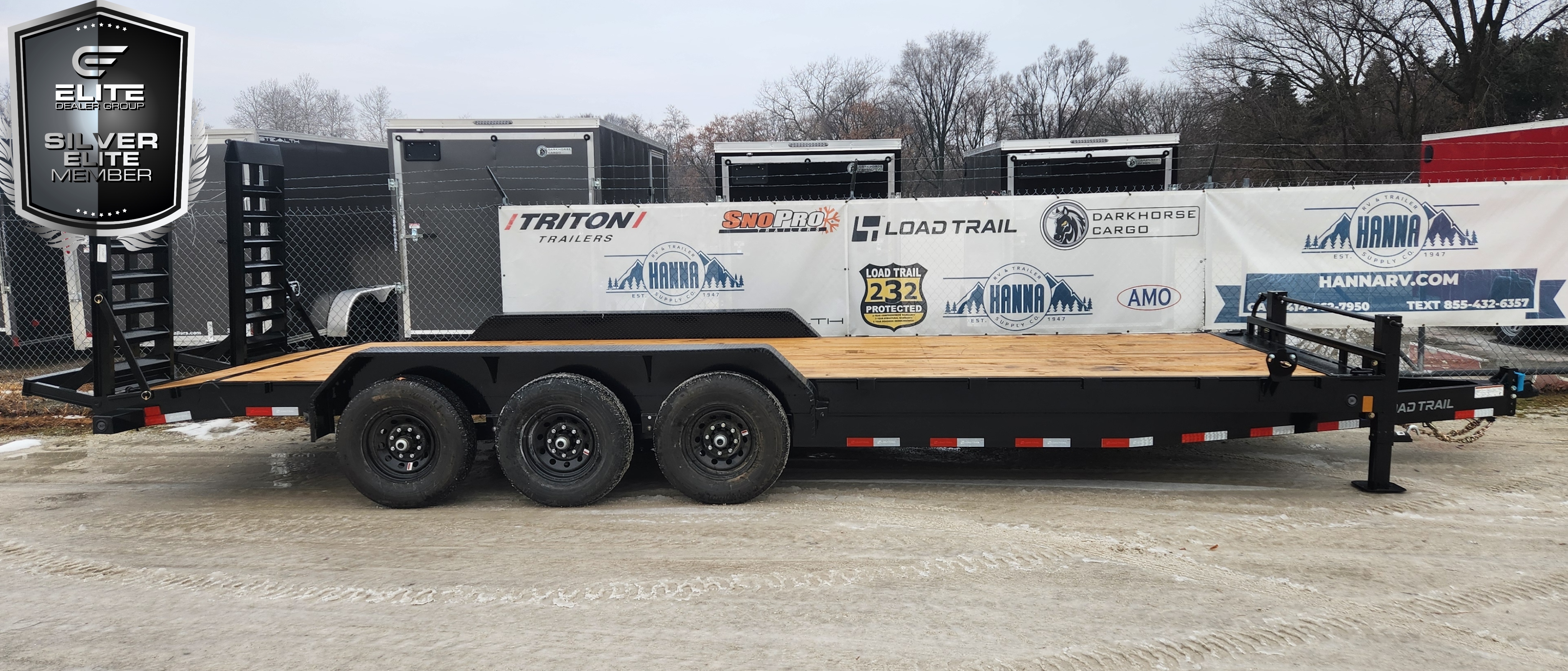 Load Trail 83 X 24 Triple Axle 21,000 Lb Steel Car Hauler / Equipment Trailer